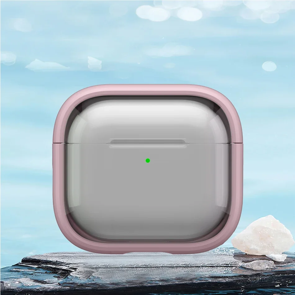 Transparent Protective AirPods Case with Hook and Stand