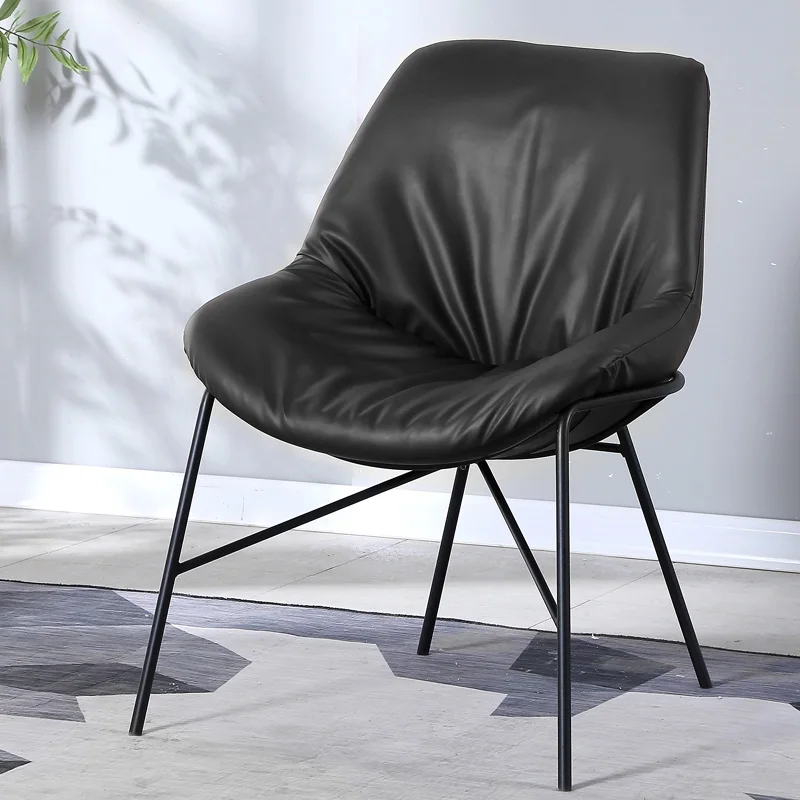 Sedie Di Supporto Per La Schiena Moderna Camera Da Letto Nera Sedia Da Salone Accento Pavimento Vanità Singolo Minimalista Fauteuil Salon Mobili Per L