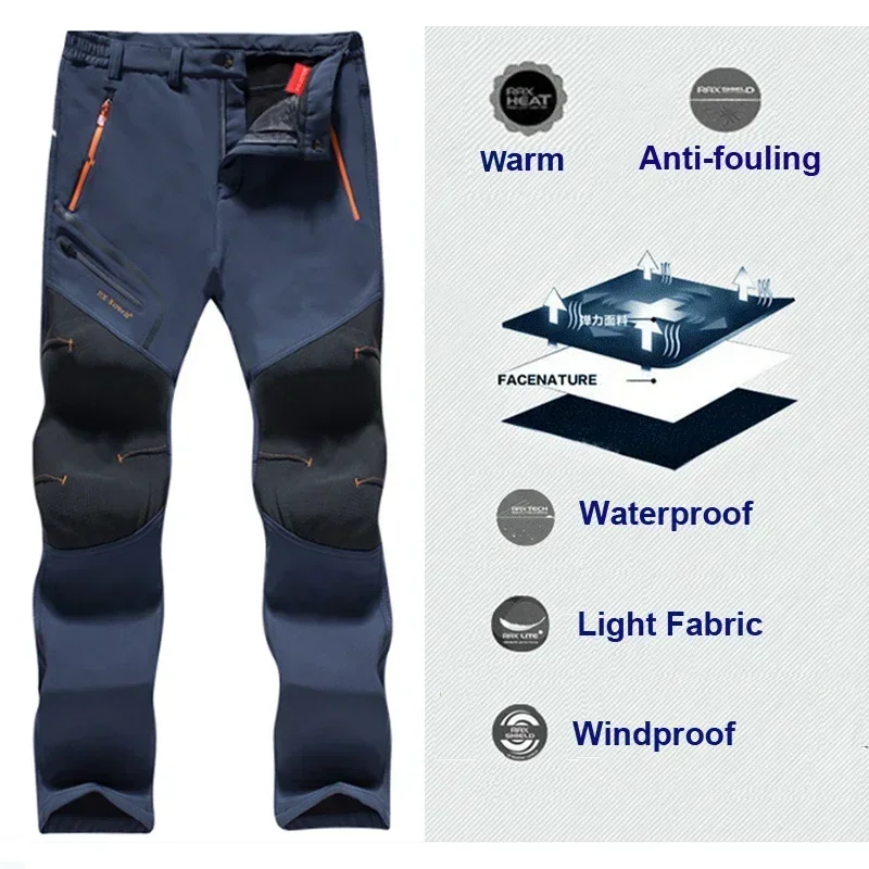Sports Pants Casual Sports Pants Men Winter Hiking Trekking Fishing Camping Climbing Trousers Oversize 6XL Waterproof Outdoor Women Cycling Fleece Pants