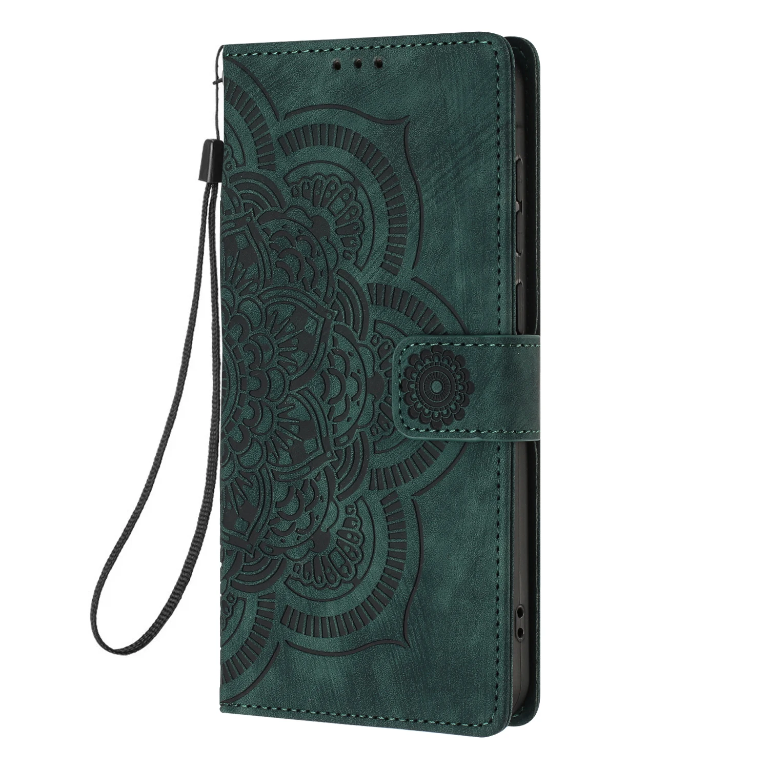 Elegant 3D Flower Leather Phone Wallet Case Cover