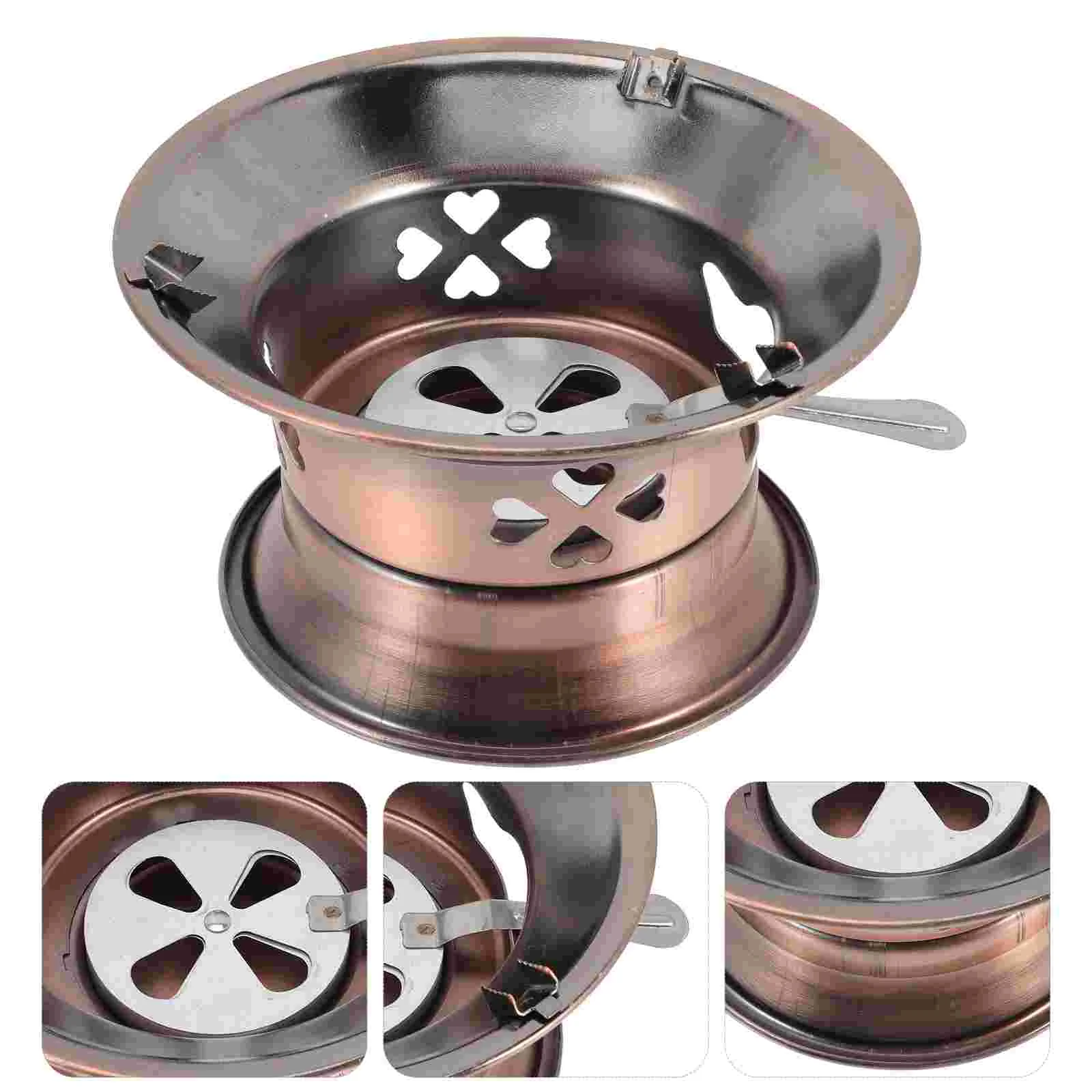 

Alcohol Hob Portable Barbecue Grill Stove with Rack Camping Supply Stainless Steel Outdoor Travel Metal
