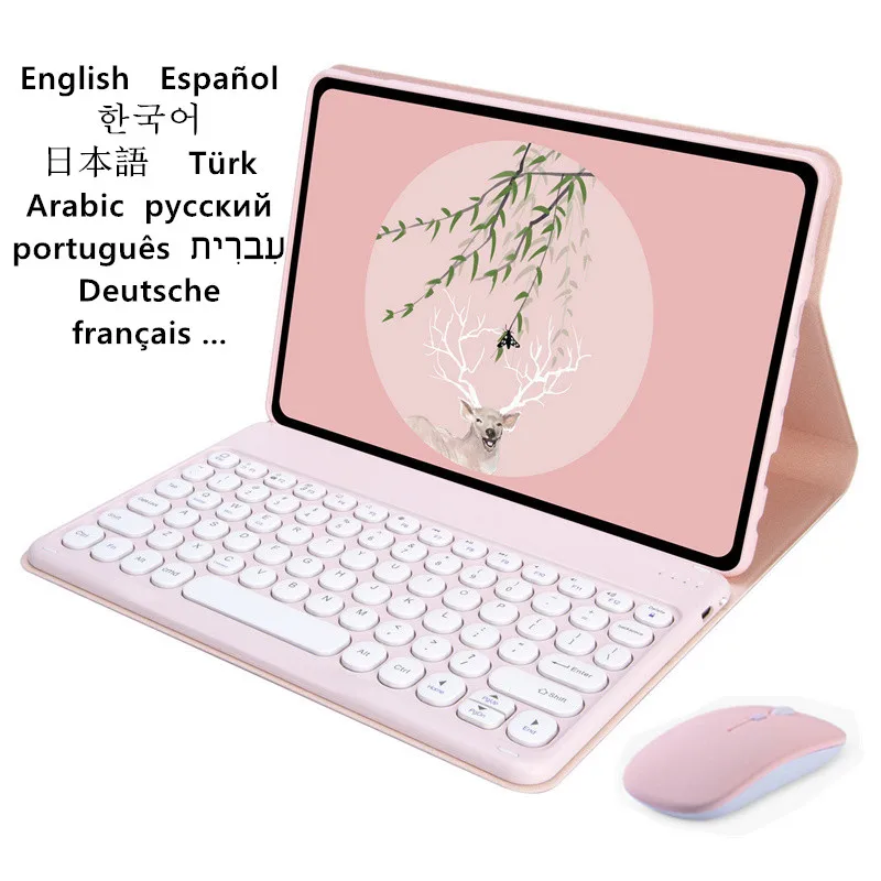 Teclado para Realme Almofada 10 Case Teclado sem Fio Capa para Realme Almofada 10.4 Polegada 2023 Tablet Case Capa Funda Case de