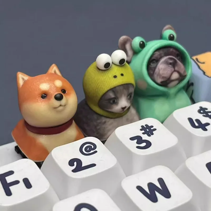 

Колпачки для клавиш в виде кошки 3D из смолы ручной работы милые колпачки для клавиш корги собаки пользовательские колпачки механические аксессуары для клавиатуры ремесленные колпачки MX Переключатель