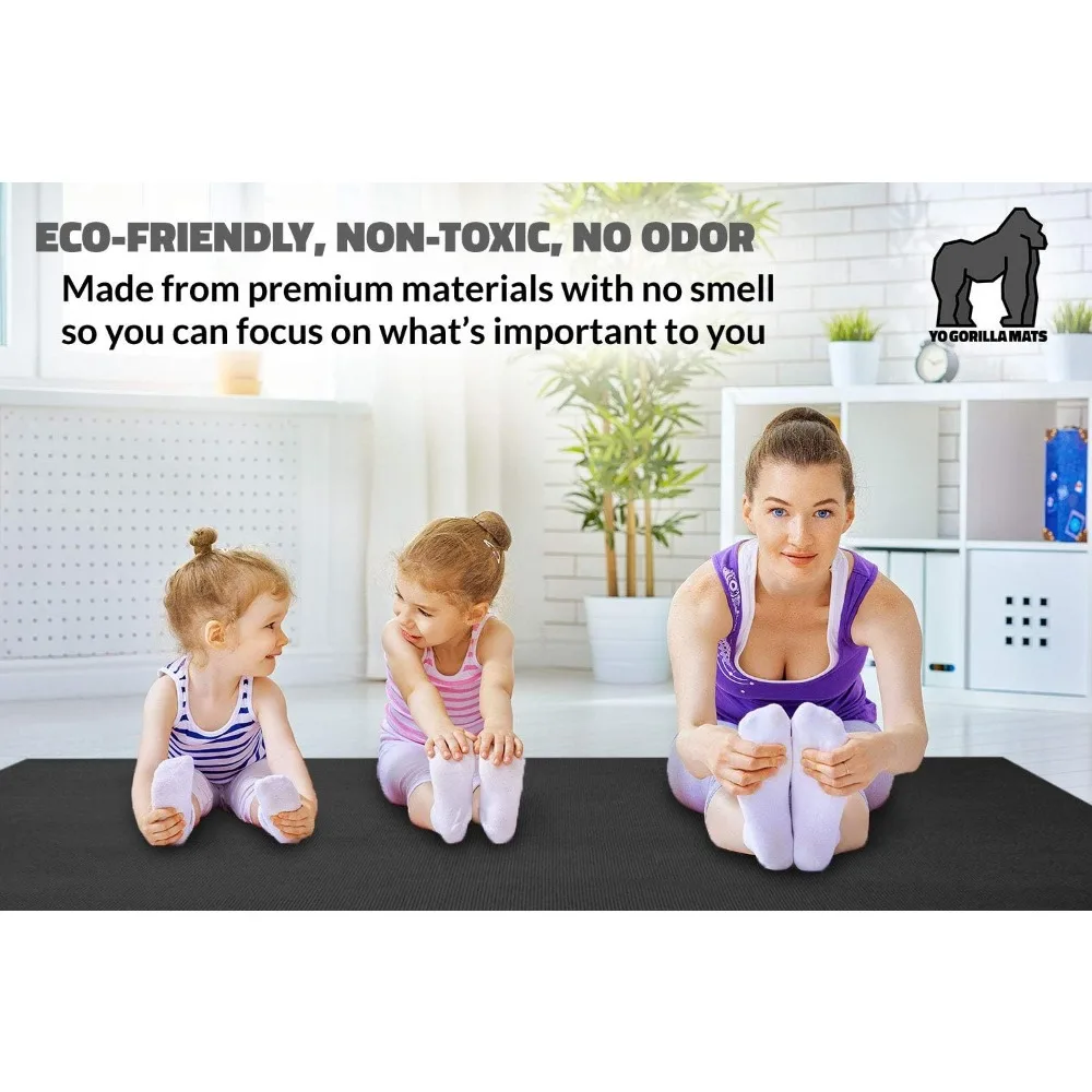 Premium Extra Large Yoga Mat &ndash; 9' x 6' x 8mm Extra Thick & Ultra Comfortable, Non-Toxic, Non-Slip Barefoot Exercise Mat