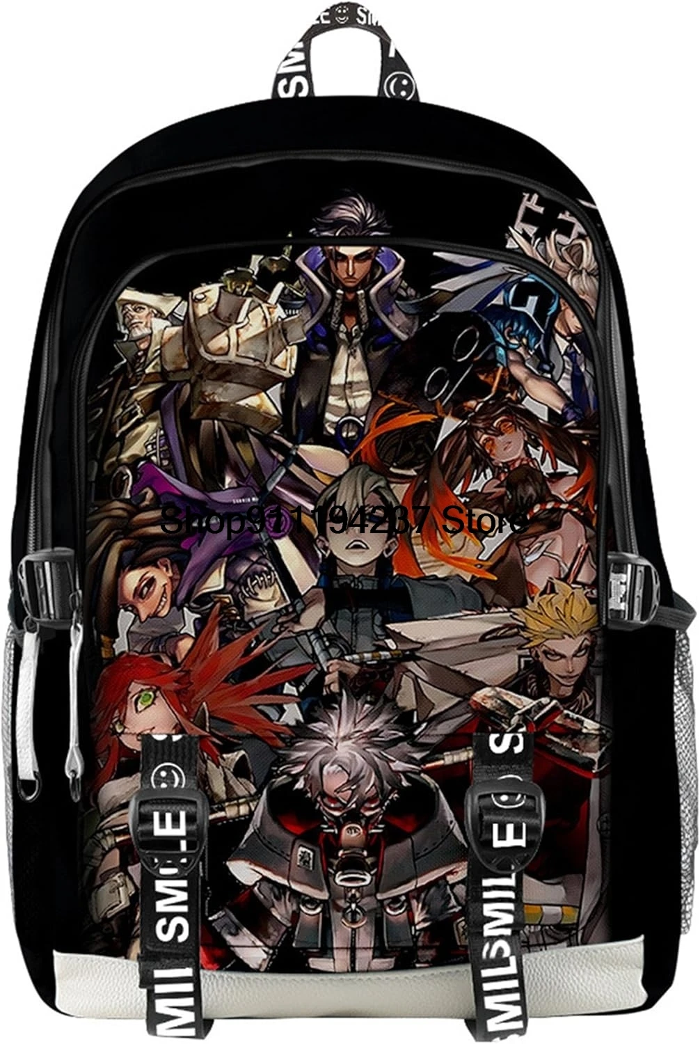 Sohaon Anime Canvas College Schoudertas Daypack Schooltas Boekentas Backpack Bag Kat, beige