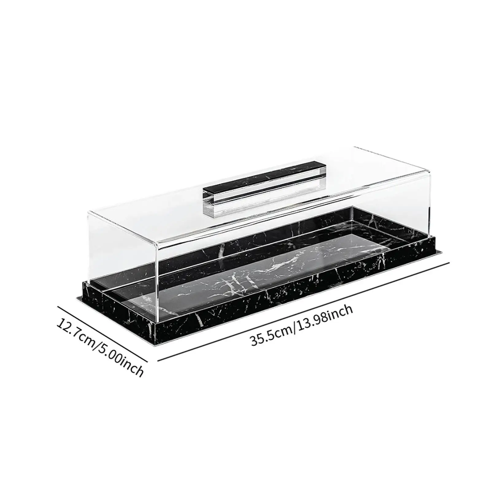 Rectangular Cake Holder with Cover Acrylic Pastry Display Case Cake Storage Tray for Home Party Wedding Countertop Decors