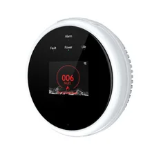 

1pc Wifi Natural Gas Sensor Smart LPG Gas Alarm Detector Leakage Sensor US Plug Temperature Detectors For Home Security System