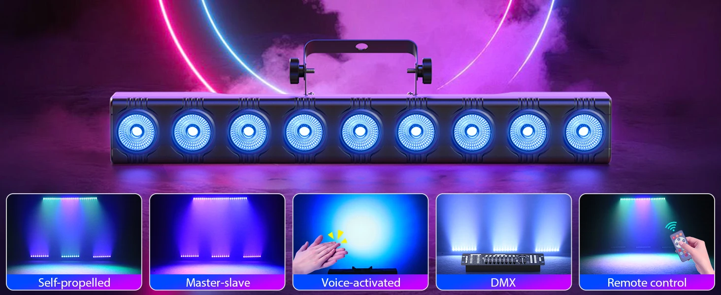 RGBW Wall Wash Lamp - 9 LEDs Stage Lighting for DJ  Party