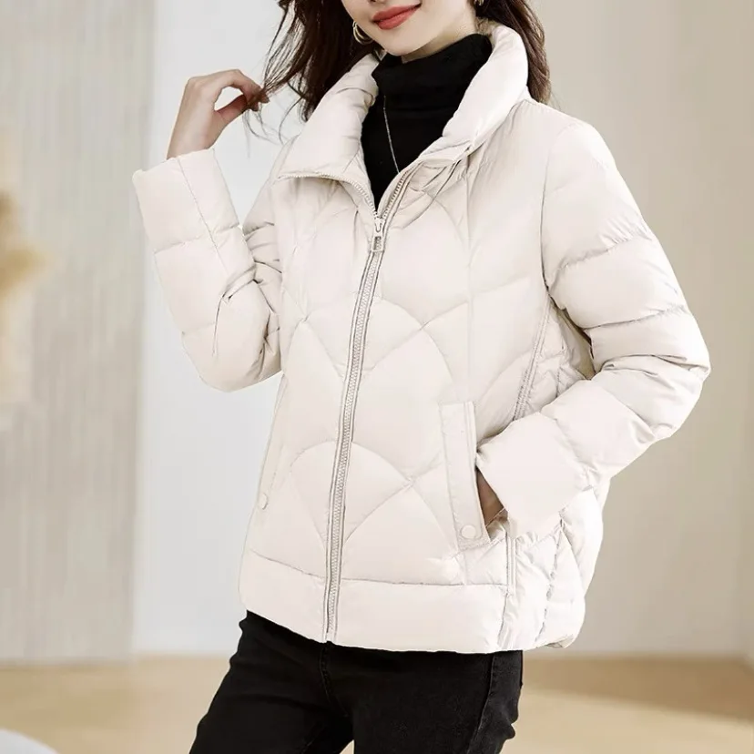 Short Down Jacket for Womens Winter New Slim Fit and Fashionable White Duck Down Jacket