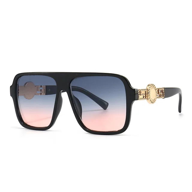 Oversized Women's Sunglasses 2022 New Vintage Gradient Frame Fashion Popular Sunglasses Woman Brand Shades UV400 Outdoor Riding 1