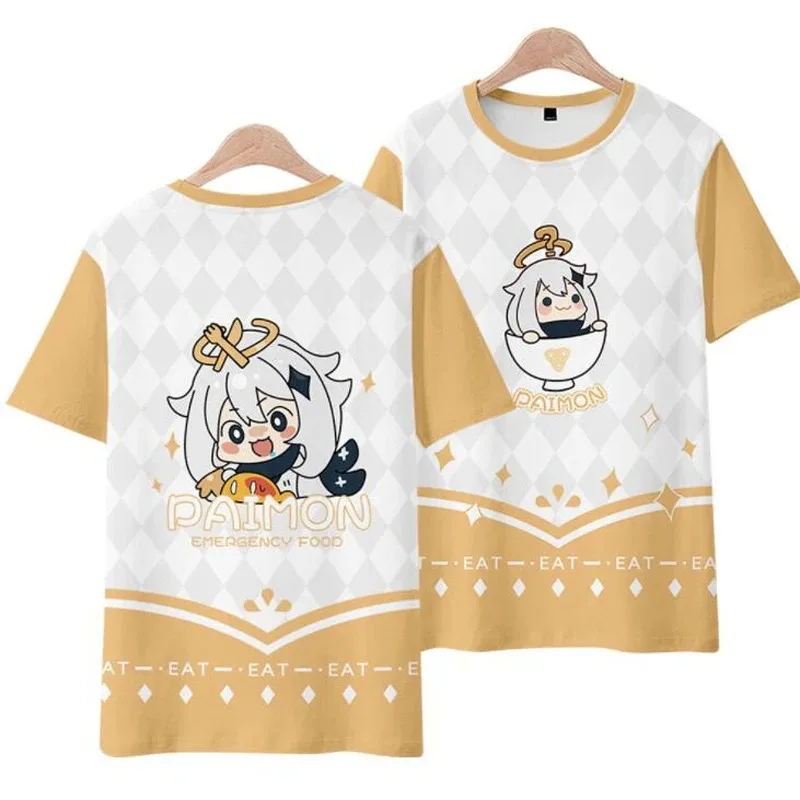 Genshin Impact 3D T Shirt Women Men Summer Fashion O-neck Short Sleeve Funny Tshirt Graphic Tees Streetwear Cosplay Costume 2024