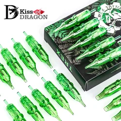 KISS OF DRAGON Tattoo Cage Needles 20pcs 1RL 3RL 1RM 5RM Disposable Sterilized Safety Tattoo Needle for Cartridge Machines Grips