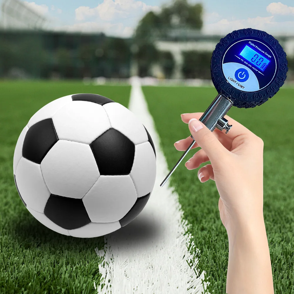 Digital Ball Barometers with Protective Cover Ball Pressure Gauge Pressure Tester Portable for Volleyball Football Basketball