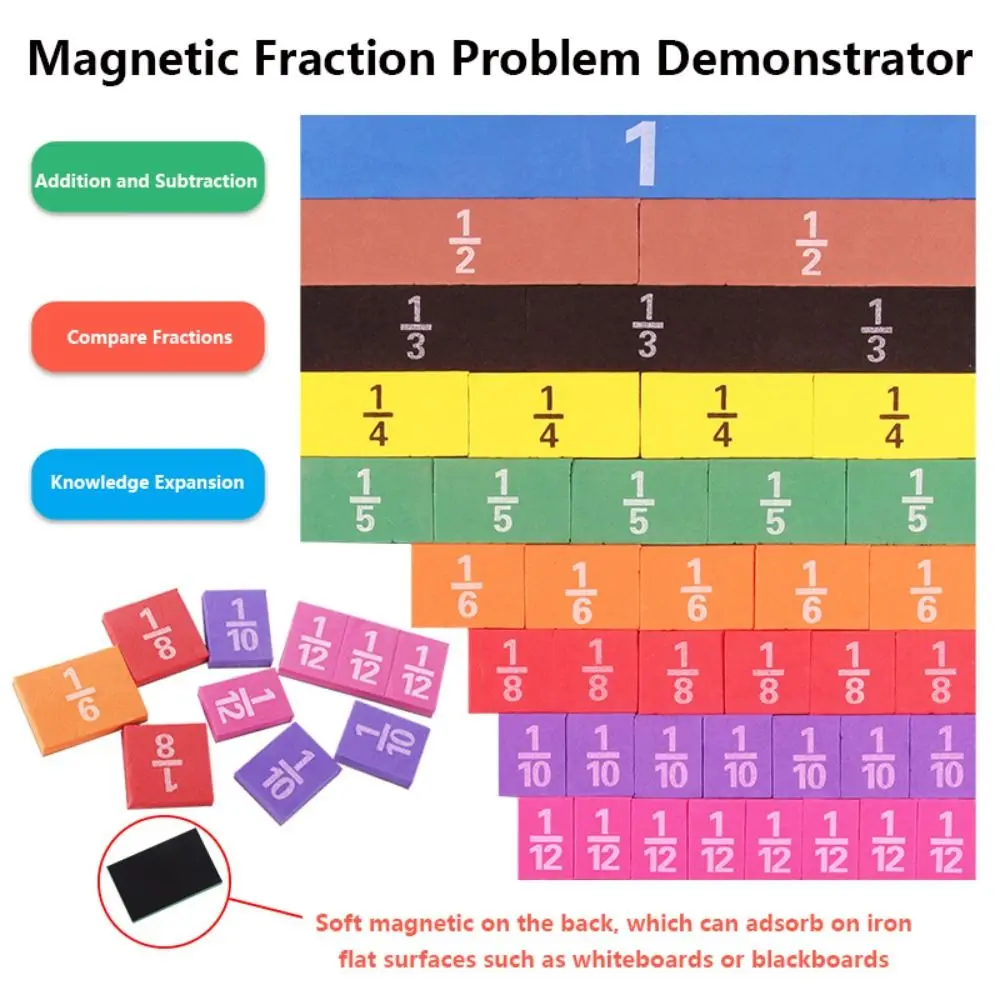 

EVA Fraction Demonstration Model Stationery Magnetic Fraction Problem Demonstrator Mathematics Teaching Aids School Office
