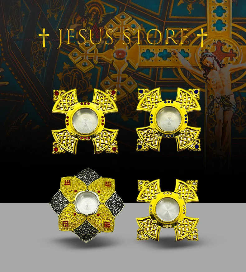 Description Picture 3 of itemPersonal Relic Chest Protective Case With Alloy Urn Gold Orthodox Jesus Christian Decor Religious Supplies для праха урна