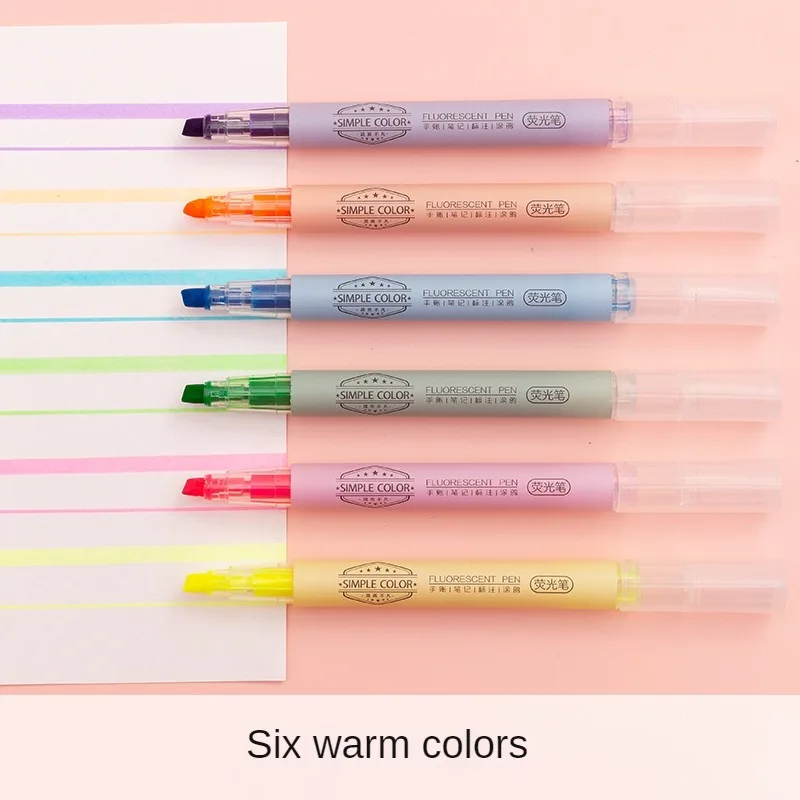 M&G Stationery 3/6 Colors Highlighter Office Student Universal Eye-catching Key Markers Star Color Series Marker highlighter pen marker pen highlighter marker