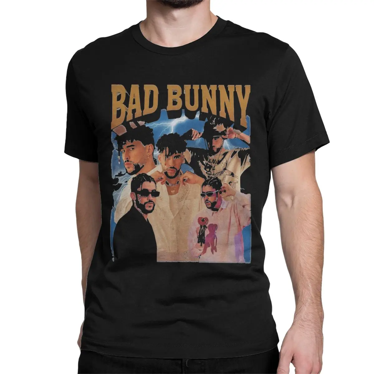 Fun Rapper Music Album T-Shirt Men Women's Round Collar 100% Cotton T Shirts Bad Bunny Short Sleeve Tee Shirt Gift Idea Clothes