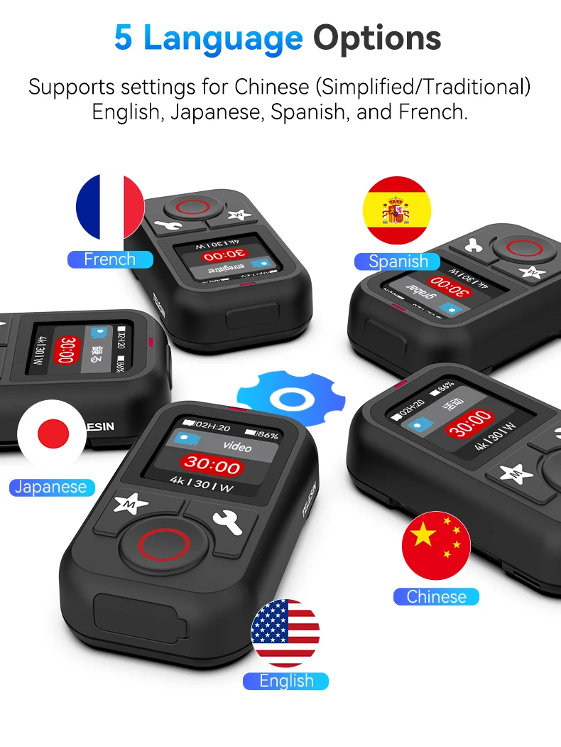 TELESIN Bluetooth Remote Control T13 Waterproof With WristStrap For Hero 13 12