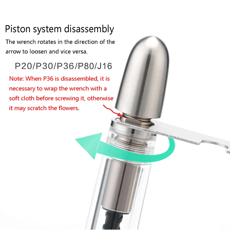Asvine P20 P36 P30 P50 V169 피스톤 및 진공 만년필 학교 사무용품을 위한 새로운 다기능 제거 도구 렌치