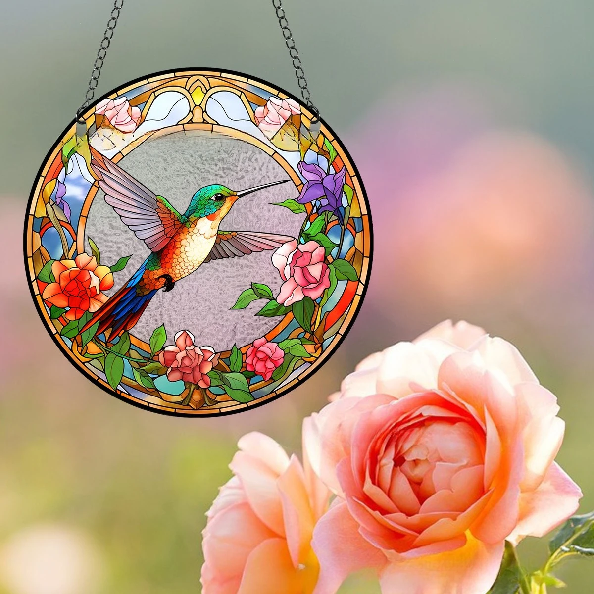 Popular Sunshine Catcher Plane Wall Hanging New Round Acrylic Animal Pendant Window Display Home Decoration Chain
