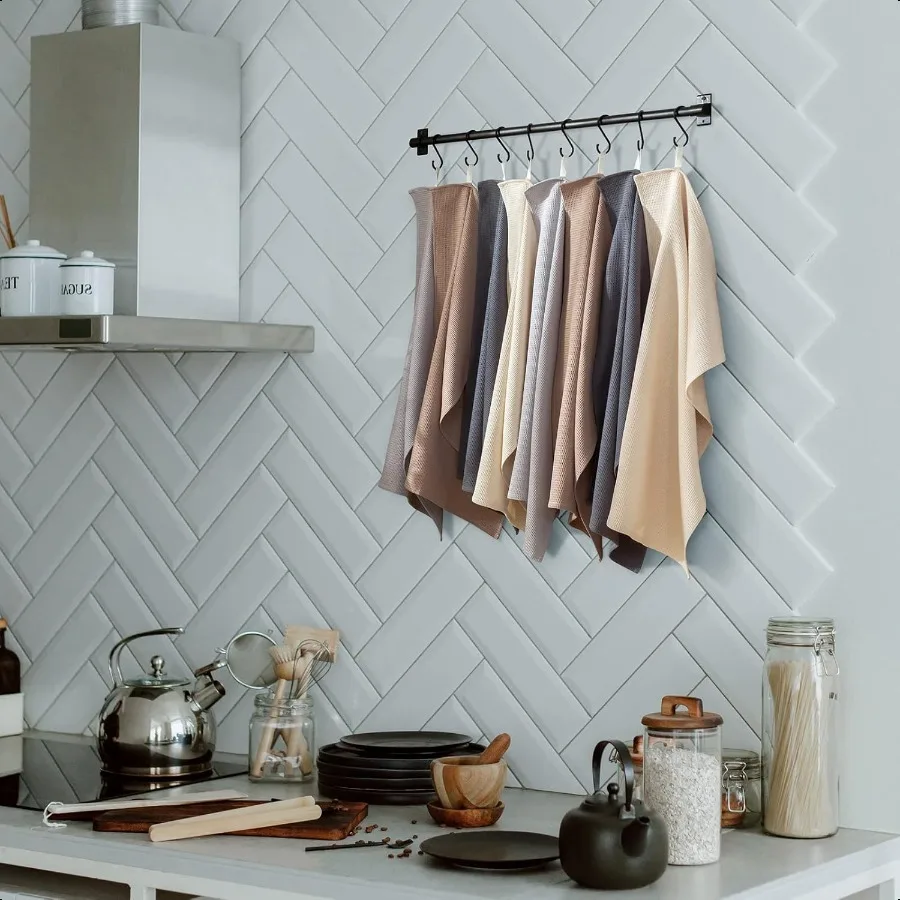 Absorbent Cotton Waffle Weave Kitchen Towel Set