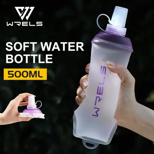 WRELS Foldable Silicone Soft Flask Water Bottle for Outdoor Sport  Running Camping Folding TPU Soft Flask Water Bag BPA Free - Image 9