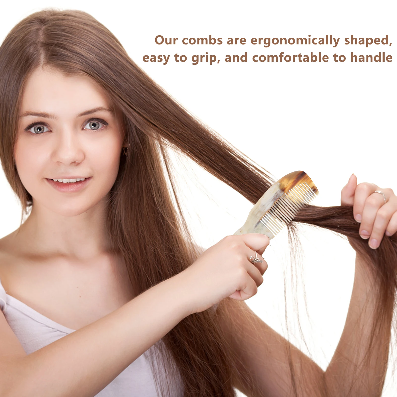 Comb Horn Hair Beard Healthy Engraving Natural Curly Combs Pocket Scraping Women Fine Wide Ox Static Smoothing Bone Scalp Anti 6