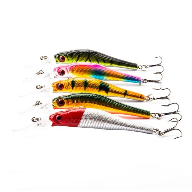 Fishing 5Pcs Lures Hard Baits Crank Crankbaits In Storage Box- Standard