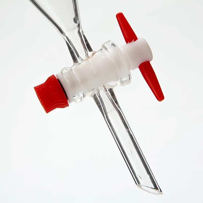 1pcs 30ml to 1000ml pear-shaped Clear And Thick Separating Funnel with PTFE Piston For Lab experiment