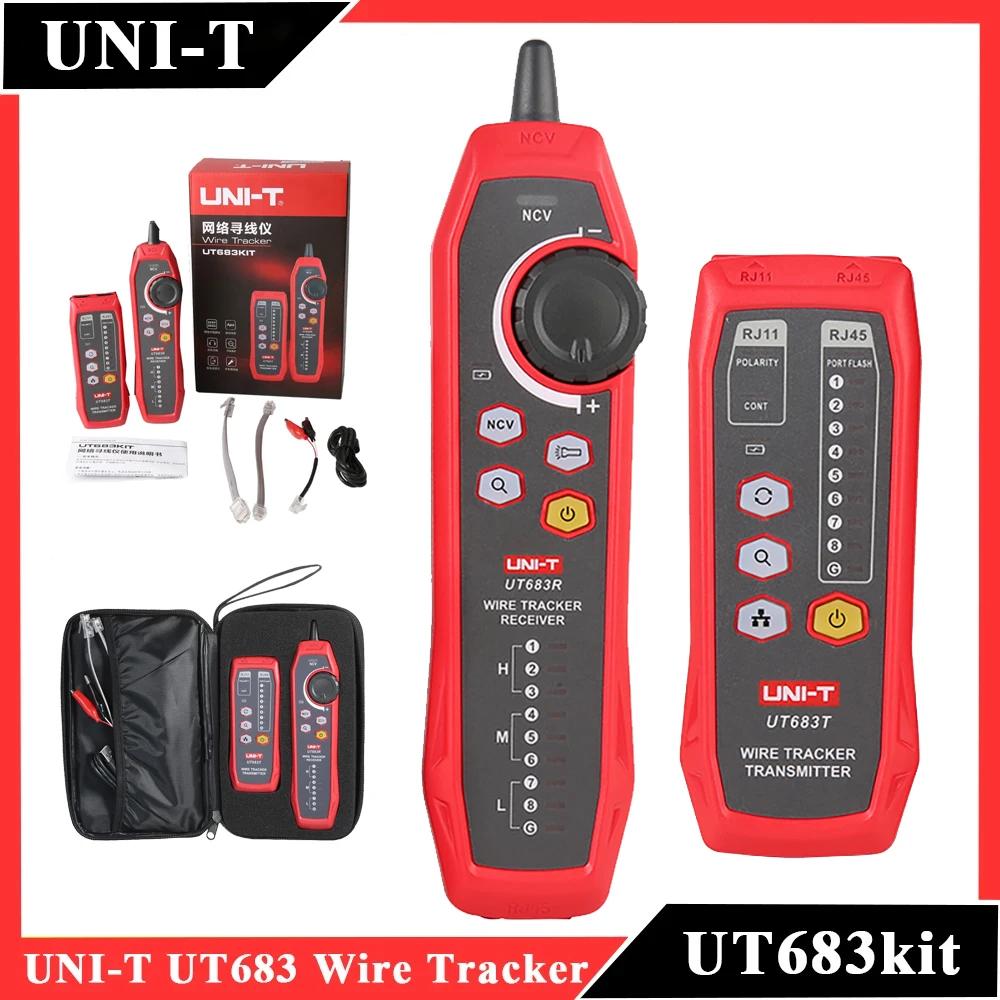 UNI-T UT683kit Wire Tracker Tester Receiver Intelligent Electric Wire ...