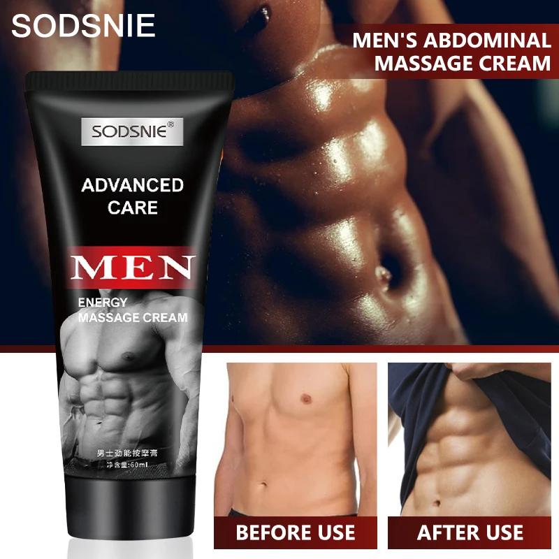 Men's Abdominal Muscle Cream Anti Cellulite Slimming Fat Body Firming Strengthening Belly Muscle Tightening Body Care 60ml 5