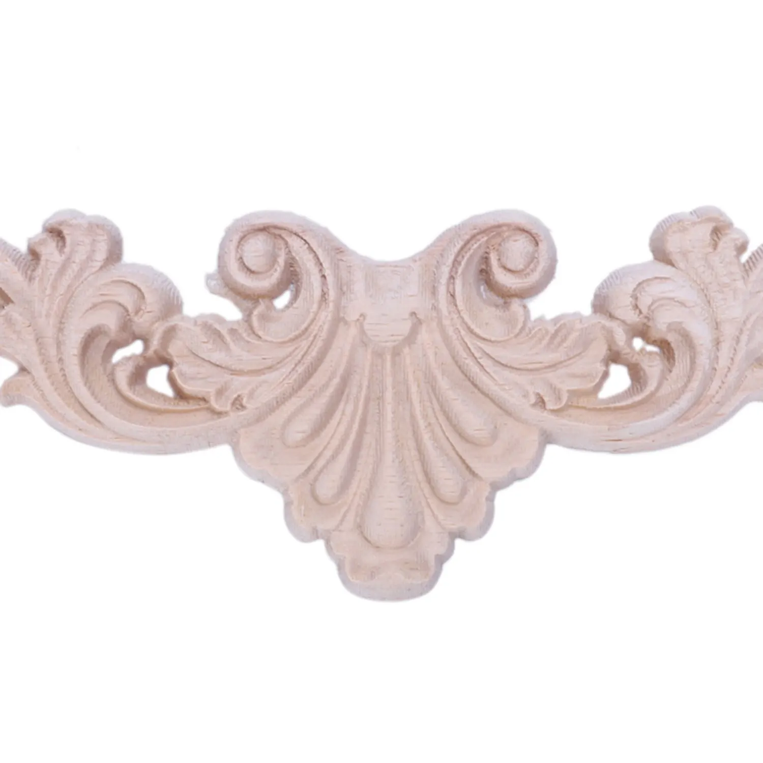 Wood Carved Corner Onlay Applique Frame Decor Furniture Craft Unpainted Type:20*5cm