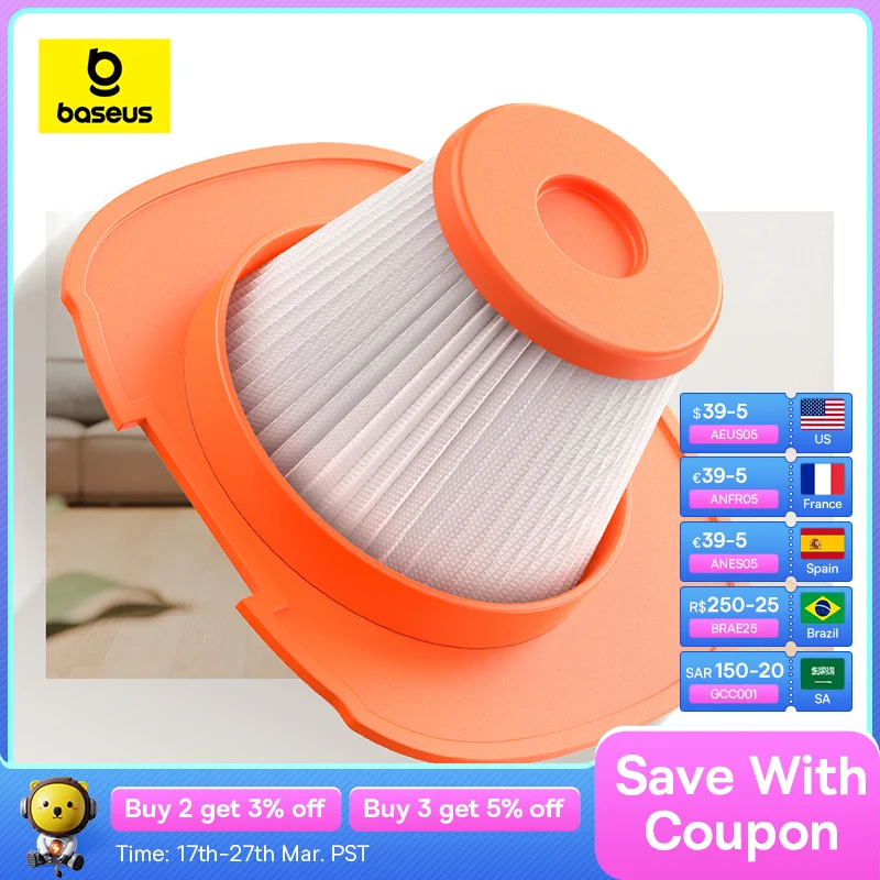 Baseus 핸디 진공 청소기용 HEPA 필터, AP02