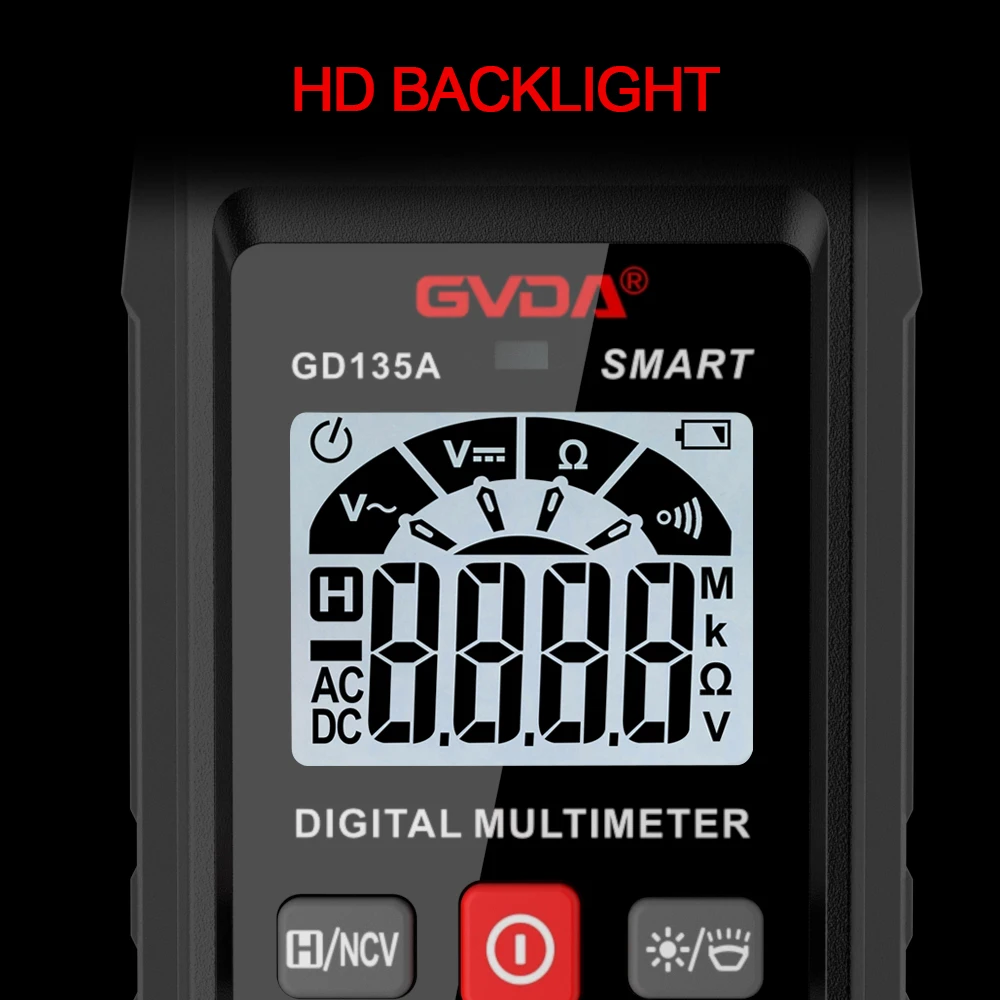 GVDA  Ƽ ڵ  DMM а, True RMS AC DC NCV Ohm а, Ƽ  4000 īƮ, Ʈ Ƽ ׽