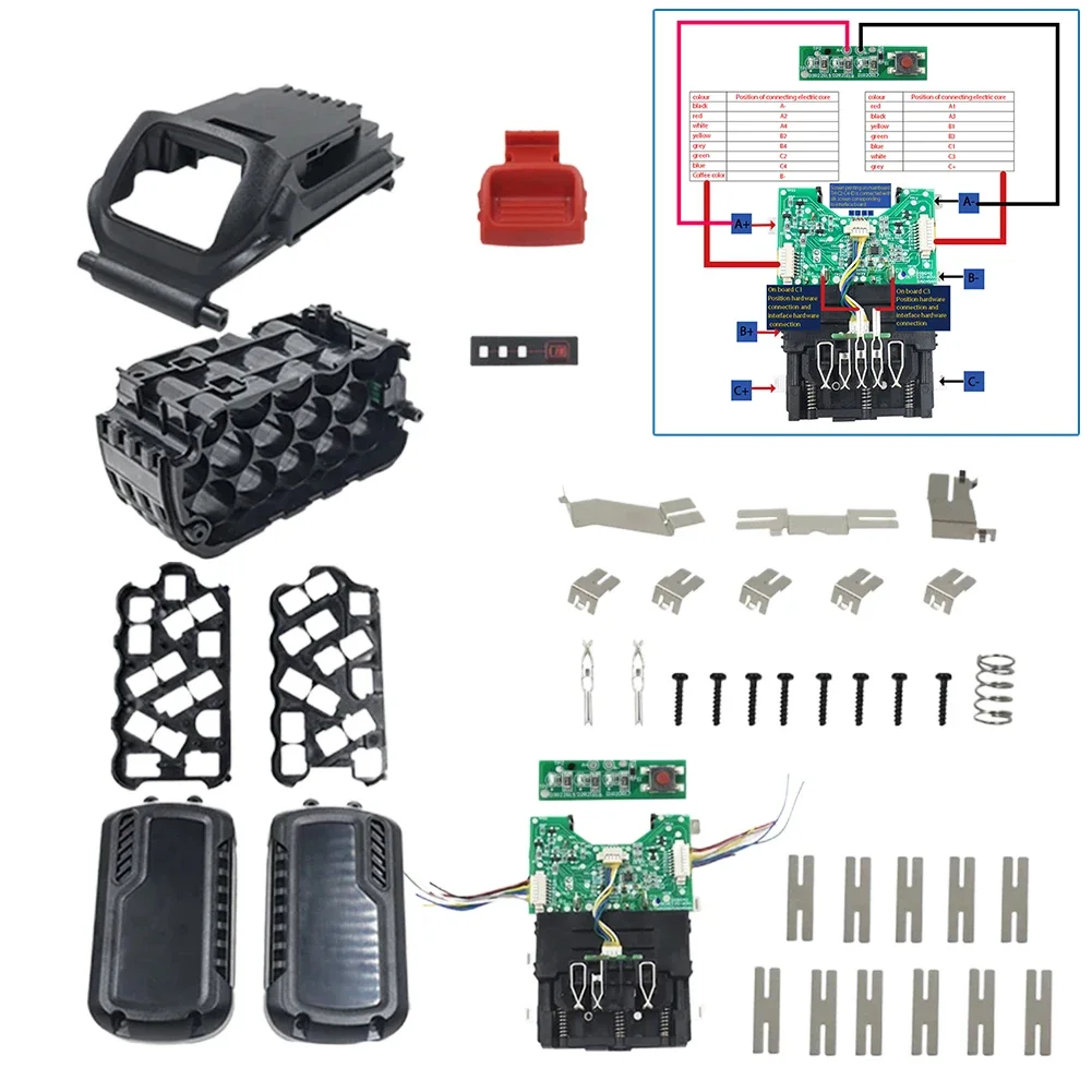 

DCB609 Li-ion Battery Plastic Case PCB-Charging Protection Circuit Board Box For De Walt-MAX XR 20V 60V FlexVolt DCB609 DCB612