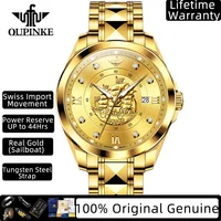 OUPINKE montres pour hommes haut de gamme importation suisse montre-bracelet mécanique automatique véritable or modèle de voilier montre de luxe pour hommes 3302 2