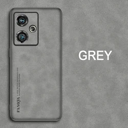 Luxury Leather Anti - Drop and Anti - Slip Phone Case Cover for ZTE Nubia Z50 (Grey)