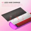 Hair Straightener 500°F Plasma Hair Flat Irons Ceramic Coating Plate Professional Salon Tool Smooth Frizz Dual Voltage 4