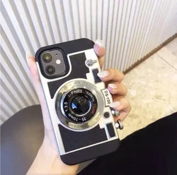Emily In Paris 3D Retro Camera Leather Case - Chic Phone Accessory for iPhone 13 Pro Max(6.7