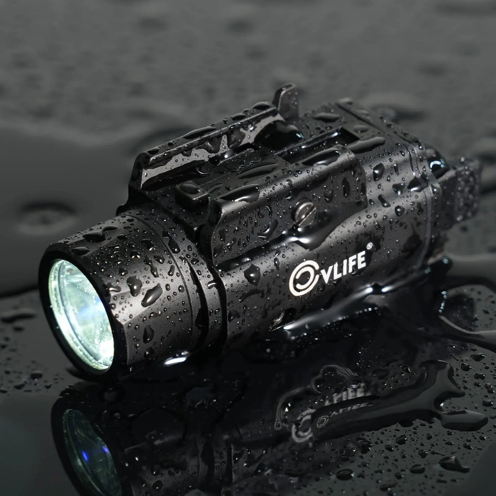 Picatinny Flashlight 1500 Lumens Green Laser Light Combo For Pistol Strobe Memory Adjustable Rail Magnetic Rechargeable Tactical