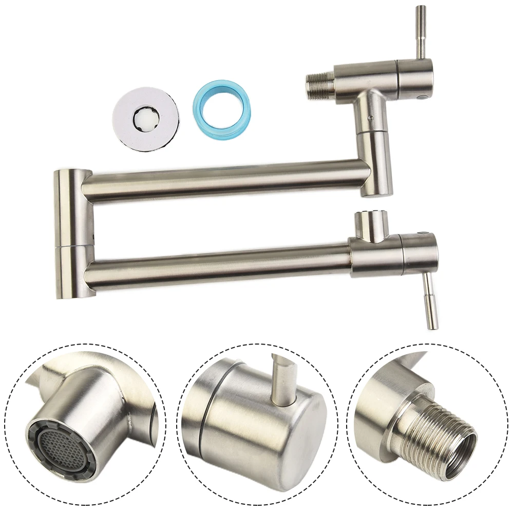 

High Grade High Quality Practical To Use Brand New Durable Wall Mounted Ceramic Faucet Swivel Folding Wall Mounted