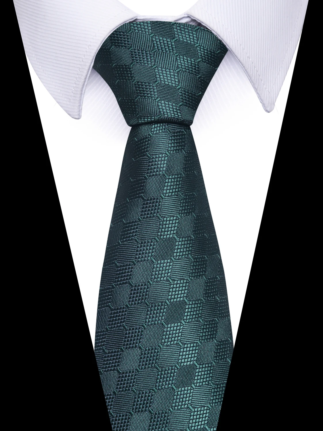 Silk Brand Green Tie Men Necktie Dark Red Shirt Accessories Plaid Gravatas Fit Wedding Workplace Holiday Party neck tie