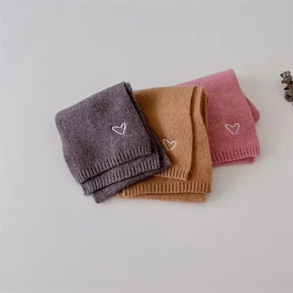 Baby Scarf Wool Scarf Korean Girls Fashion Children's Knitted Wool Scarf for Autumn Winter