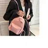 Hot Sale New Fashion Plaid Design Leather Small Backpack Women Double Zipper Shoulder Bags Leisure Totes Crossbody School Bag 2