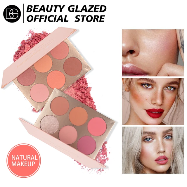  Beauty Glazed-colorete en polvo para maquillaje profesional,   colores, paleta de melocotón, pigmento Mineral Ace, sombra de contorno