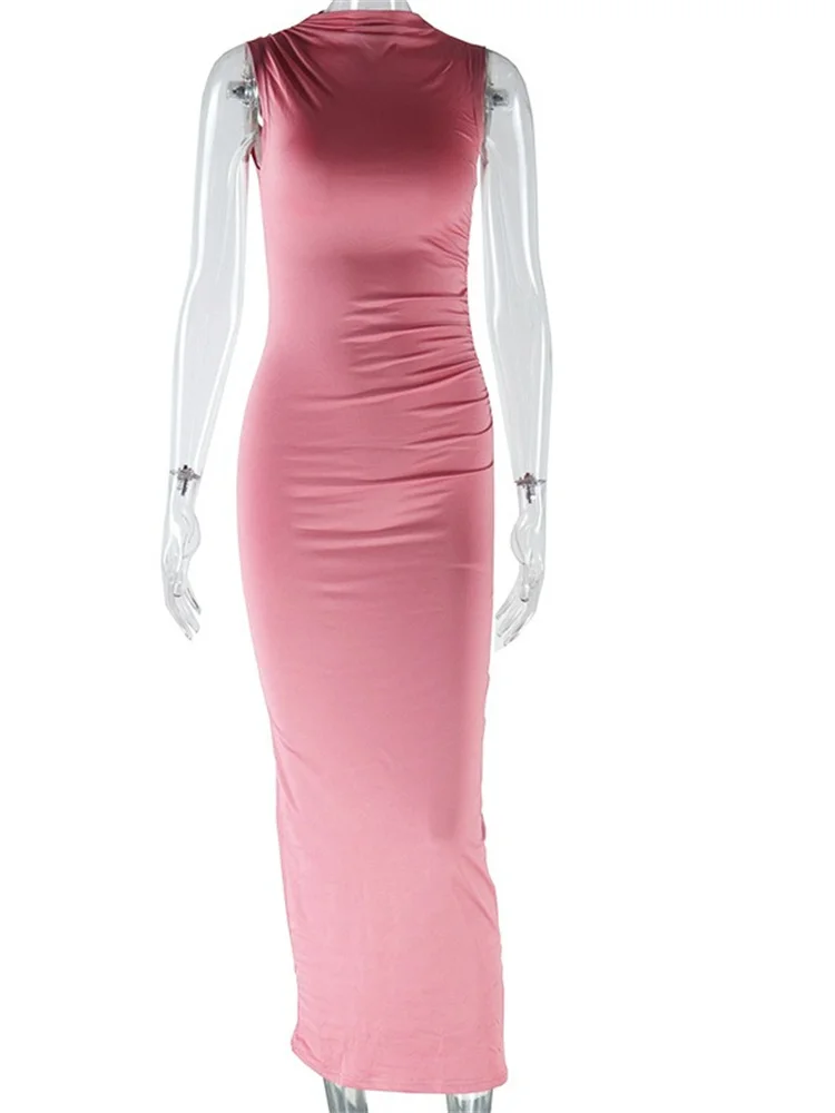 Wmstar Dresses Women Party Sexy Bodycon Stretch Maxi Dresses Sweet Sleeveless Summer Clothes Wholesale Dropshipping New Style