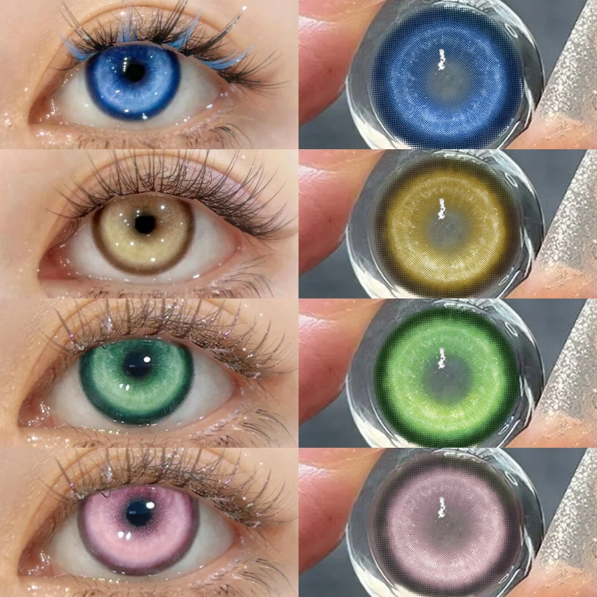 VISUASHOW Red Pupil Effect Color Contact Lenses – Half-Year Wear for Cosplay & Eye Enlargement