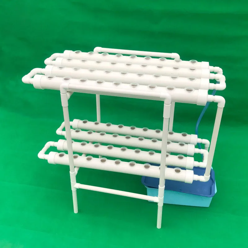 

Hydroponics Kit Growing System Garden Balcony Hydroponic Vegetable Planting Machine 4-rows 2-layers 54 Holes Home Planting Frame