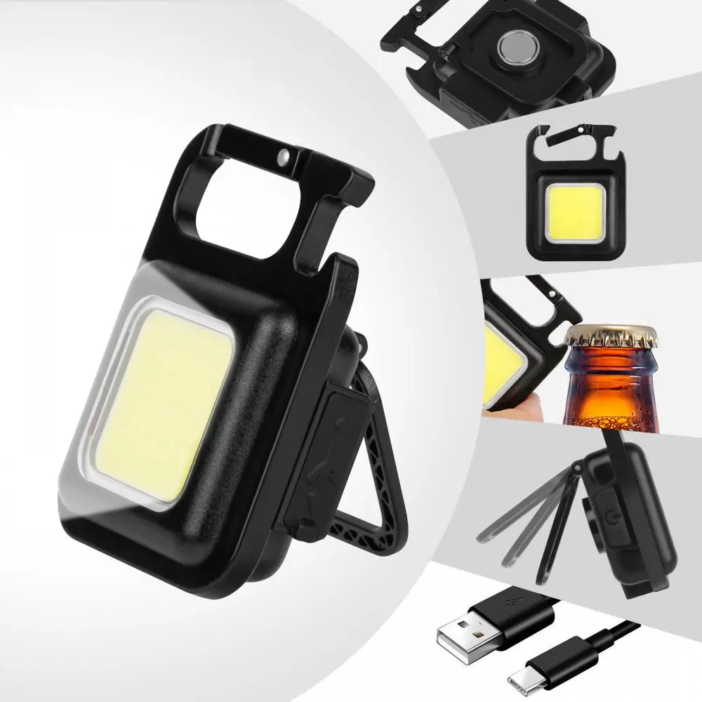 Mini Lampe Torche LED Rechargeable – Porte-clés, étanche, Aimantée