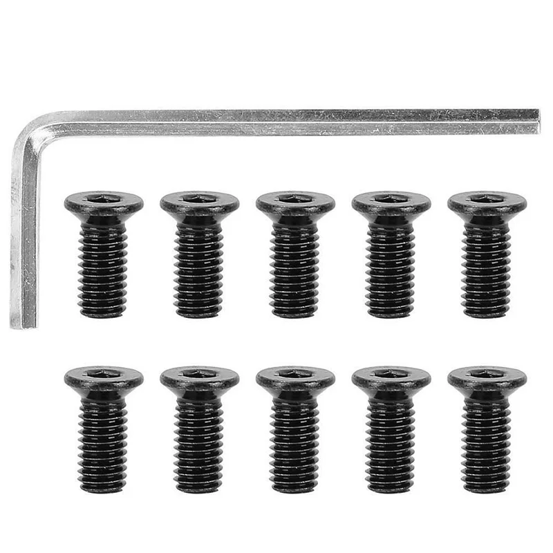 

10Pcs Replacement Wrench Set Screws M365 Electric Scooter Bolts Nuts Stainless steel Black Tool Useful Durable Convenient